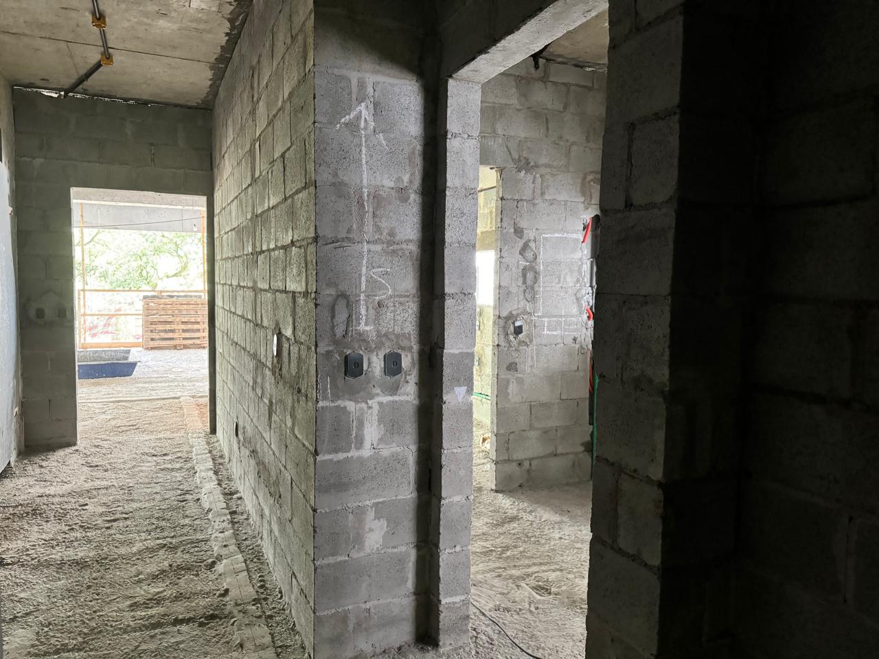 Levante de alvenaria nos primeiros pavimentos tipo